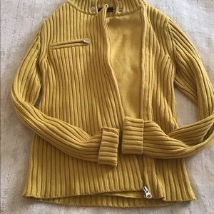 Knit moto sweater